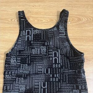 Black and Gray Graphic Tank Top